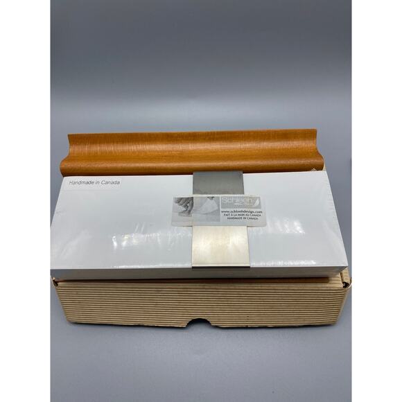 Schleeh Design Canada Desk Pad Refillable Notepad Modern Design Cherry Wood NIB - Picture 2 of 10